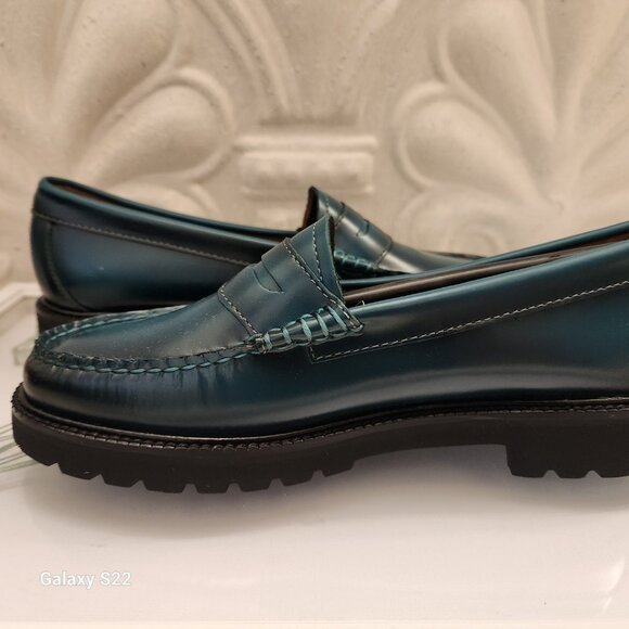 GH Bass Originals Whitney Candy Lug Loafers. NIB. Deep Aqua. Size 8 - Picture 5 of 10